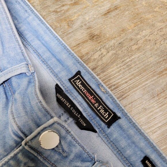 Abercrombie & Fitch Mid Rise Super Skinny Ankle Jeans Blue‎ Light Wash Womens 28 - Picture 14 of 15